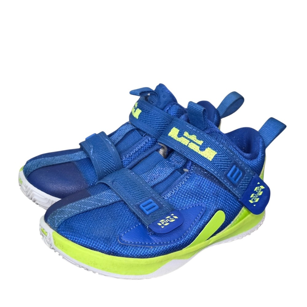 Nike LeBron Soldier XIII TD CI7524-400 Toddler 8C Blue Volt Basketball